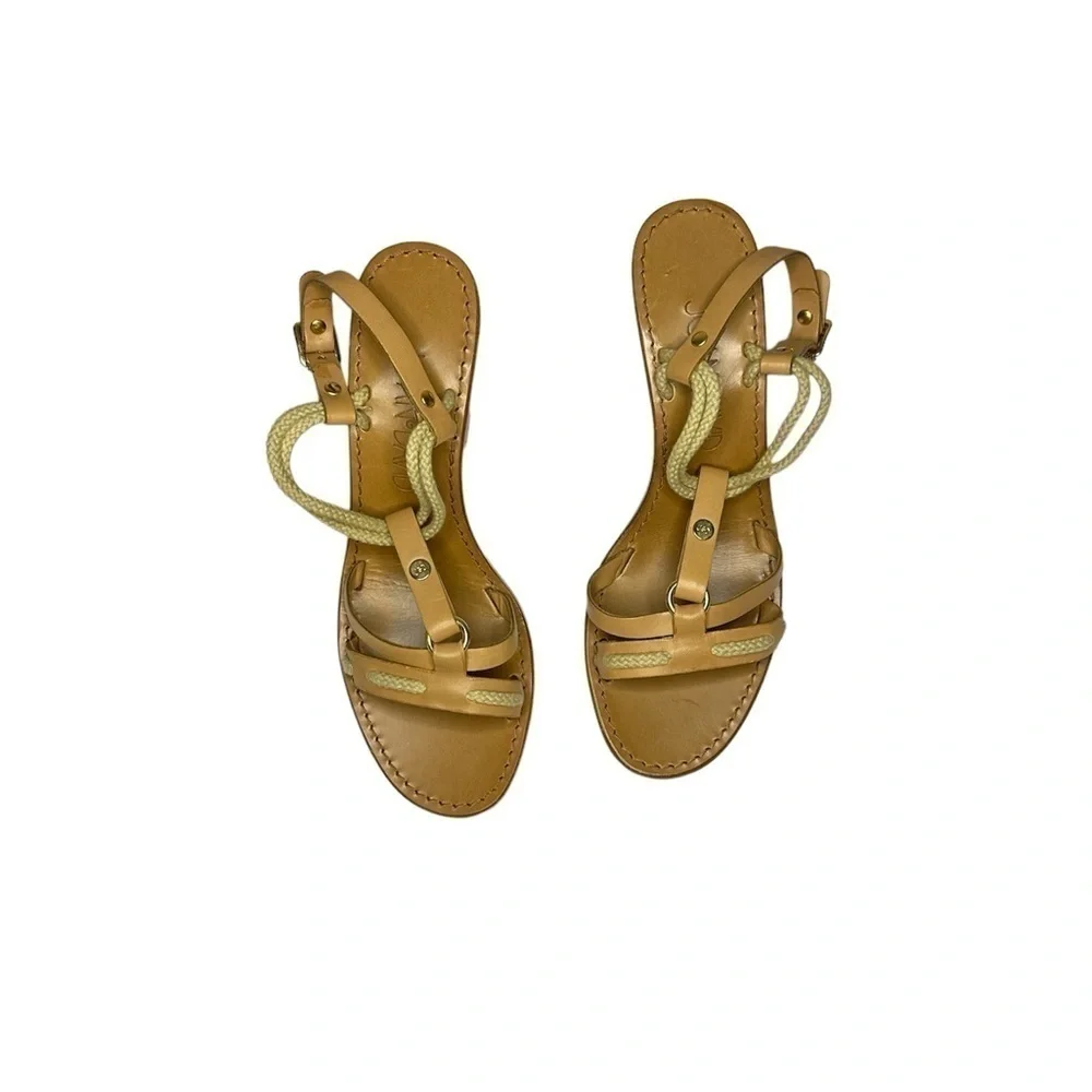 Joan & David Women’s T- Strap Rope Sandal Size 8